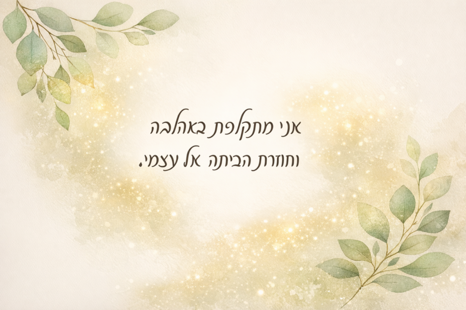 🌿 להתקלף באהבה